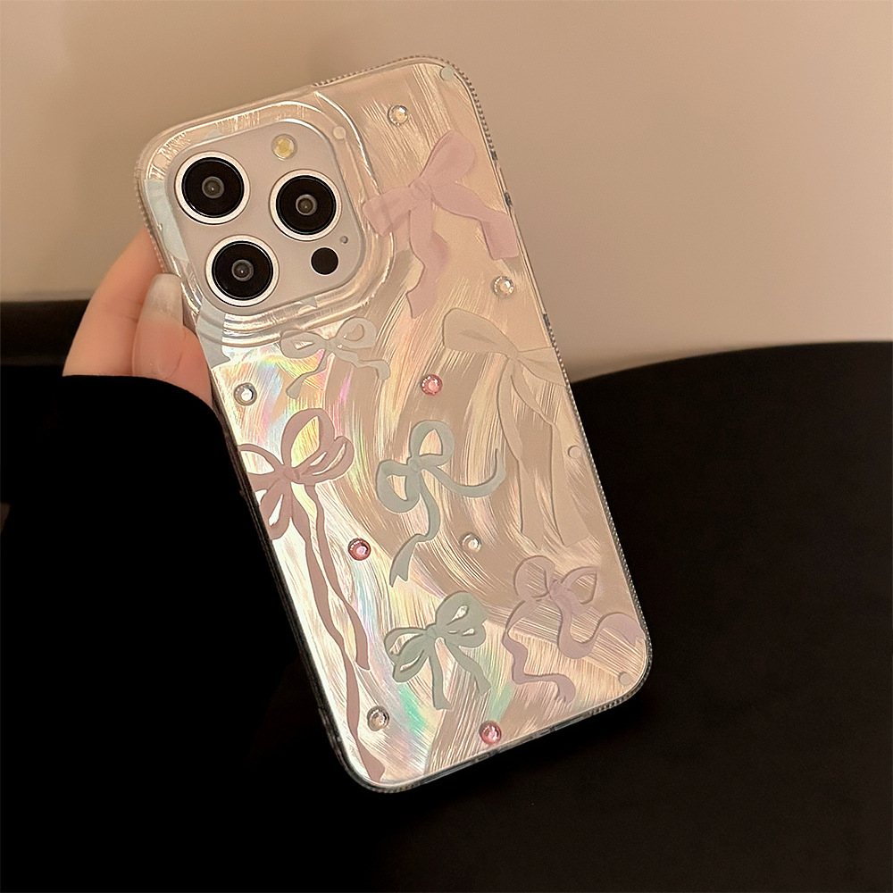 Phone Accessories Quotes - Coreano colorido bowknot diamante adesivos caso