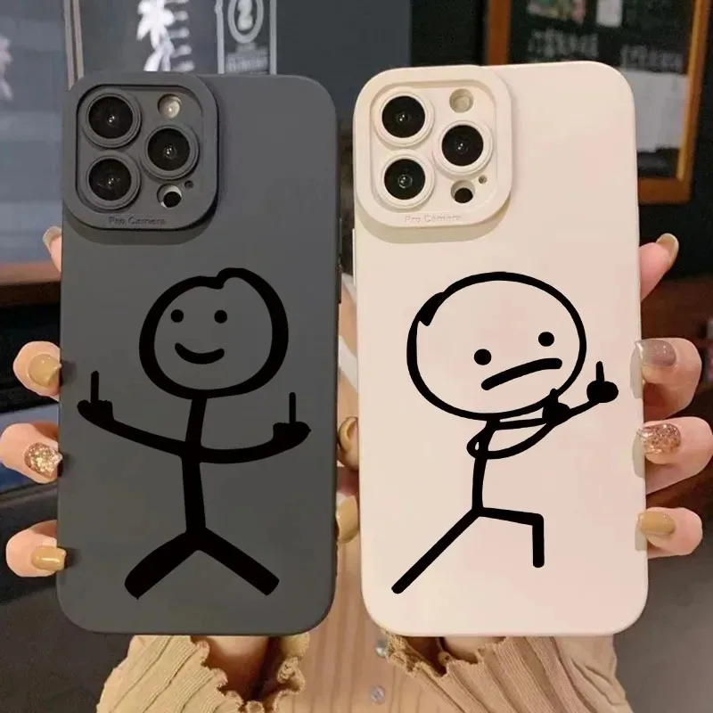 Phone Accessories Iphone - Capa de Silicone Fosca com Desenho