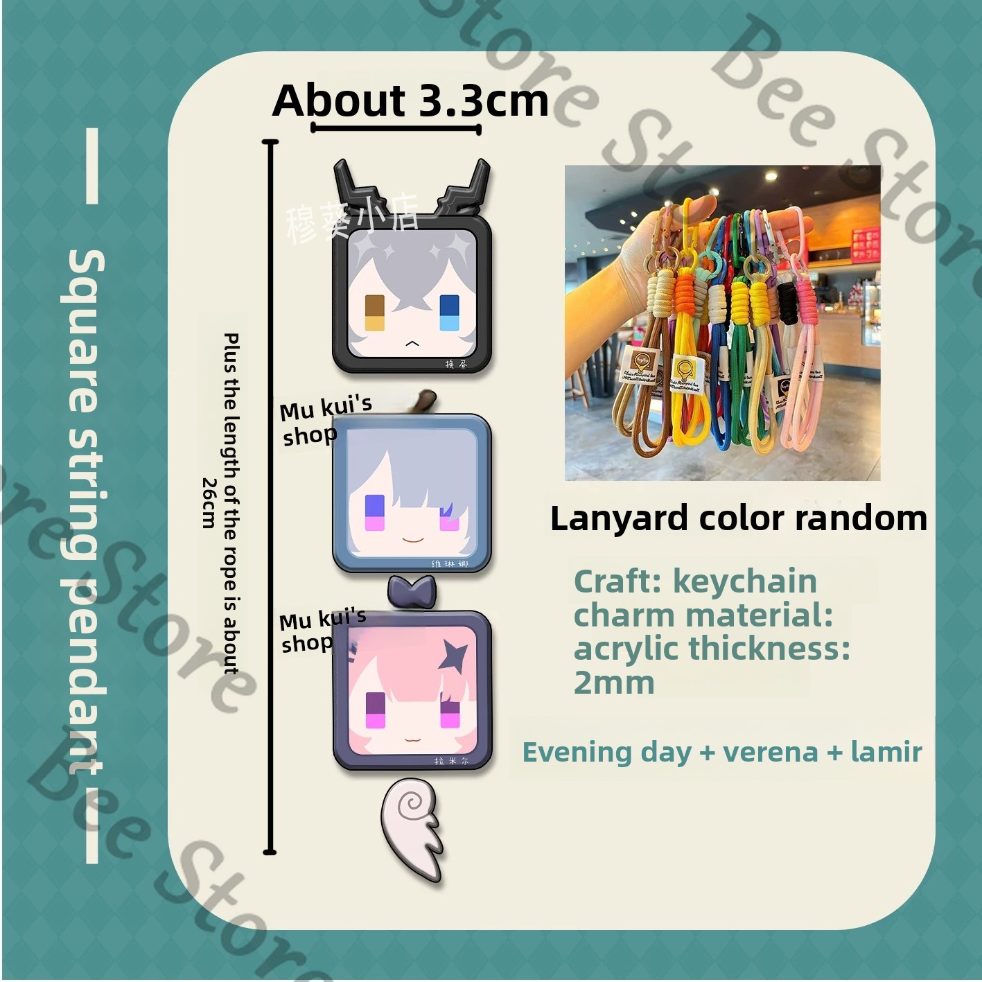Phone Zone Accessories - Pingente de Telefone e Chaveiro de