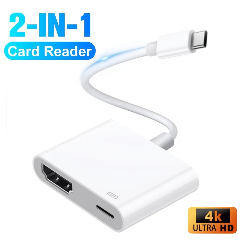 Hdmi Phone Adapter - Adaptador Digital AV Tipo-C 4K, Conversor