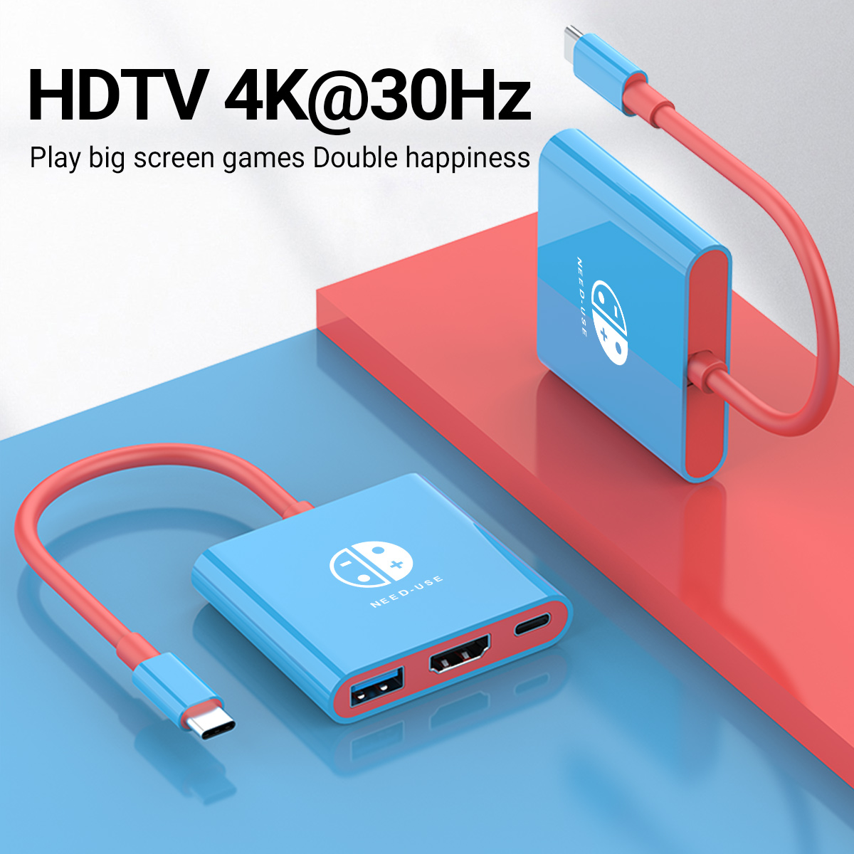Hdmi Phone Adapter - Hub USB-C 3 em 1: Adaptador