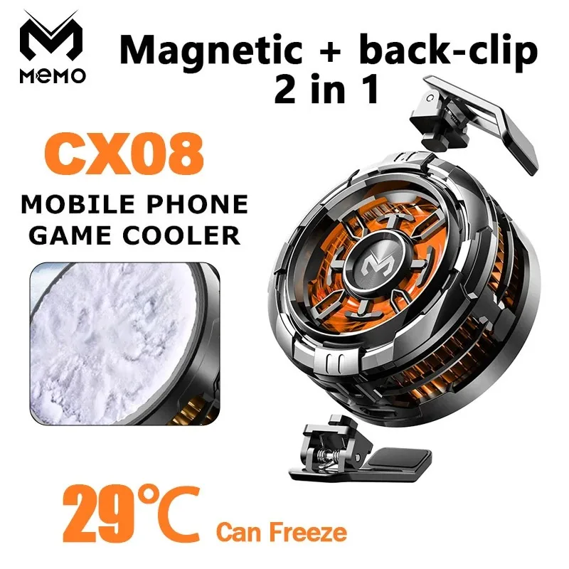 Phone Cooling Fan - 2 em 1 memo cx08 clipe