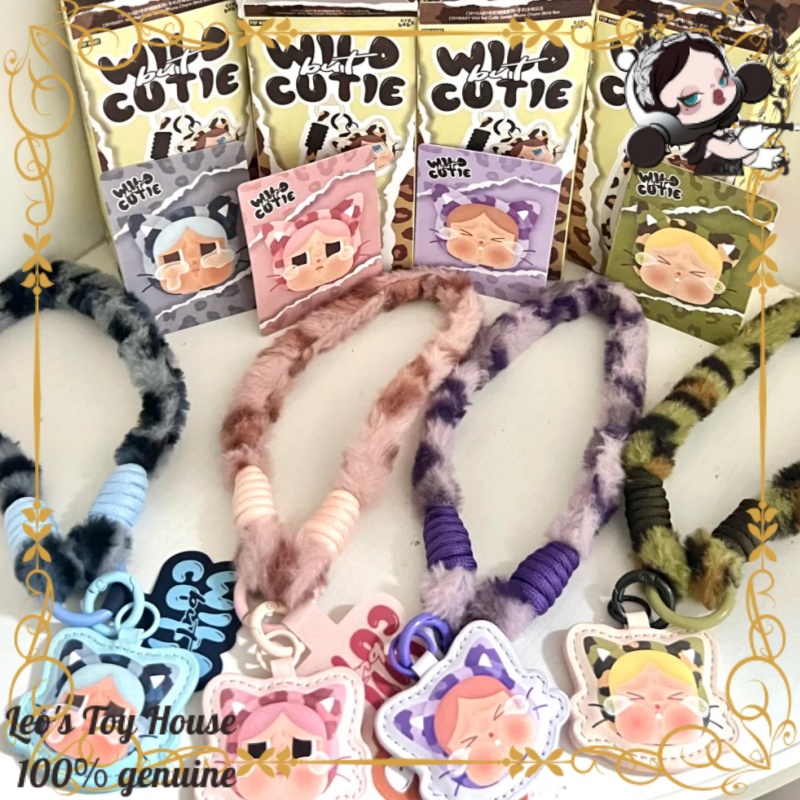Phone Accessories Popmart - POPMART CRYBABY Série Gato Leopardo Cordão