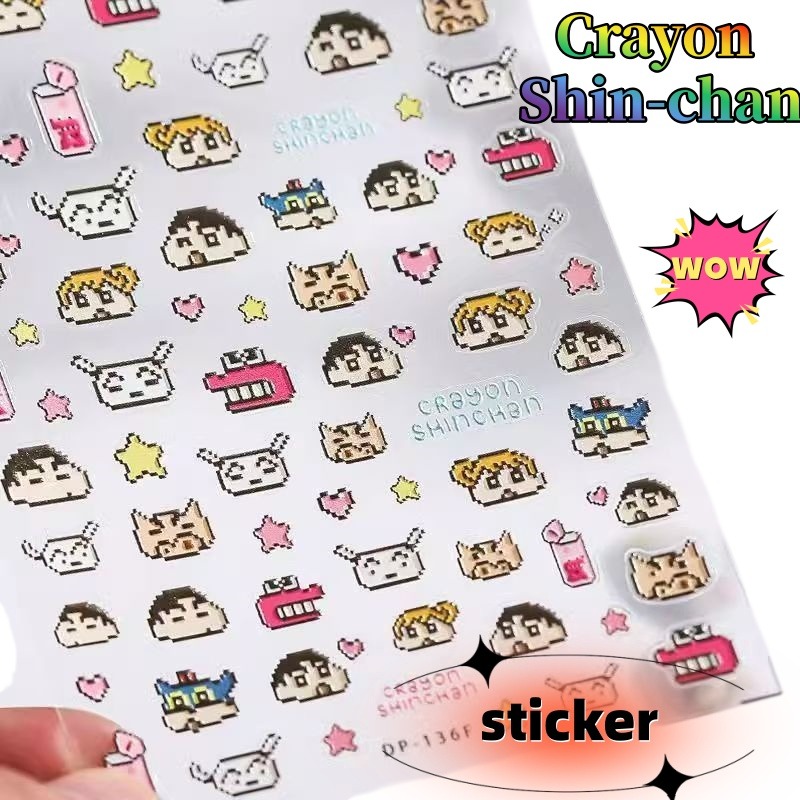Phone Accessories Quotes - Caderno Criativo Crayon Shin-chan com Adesivos