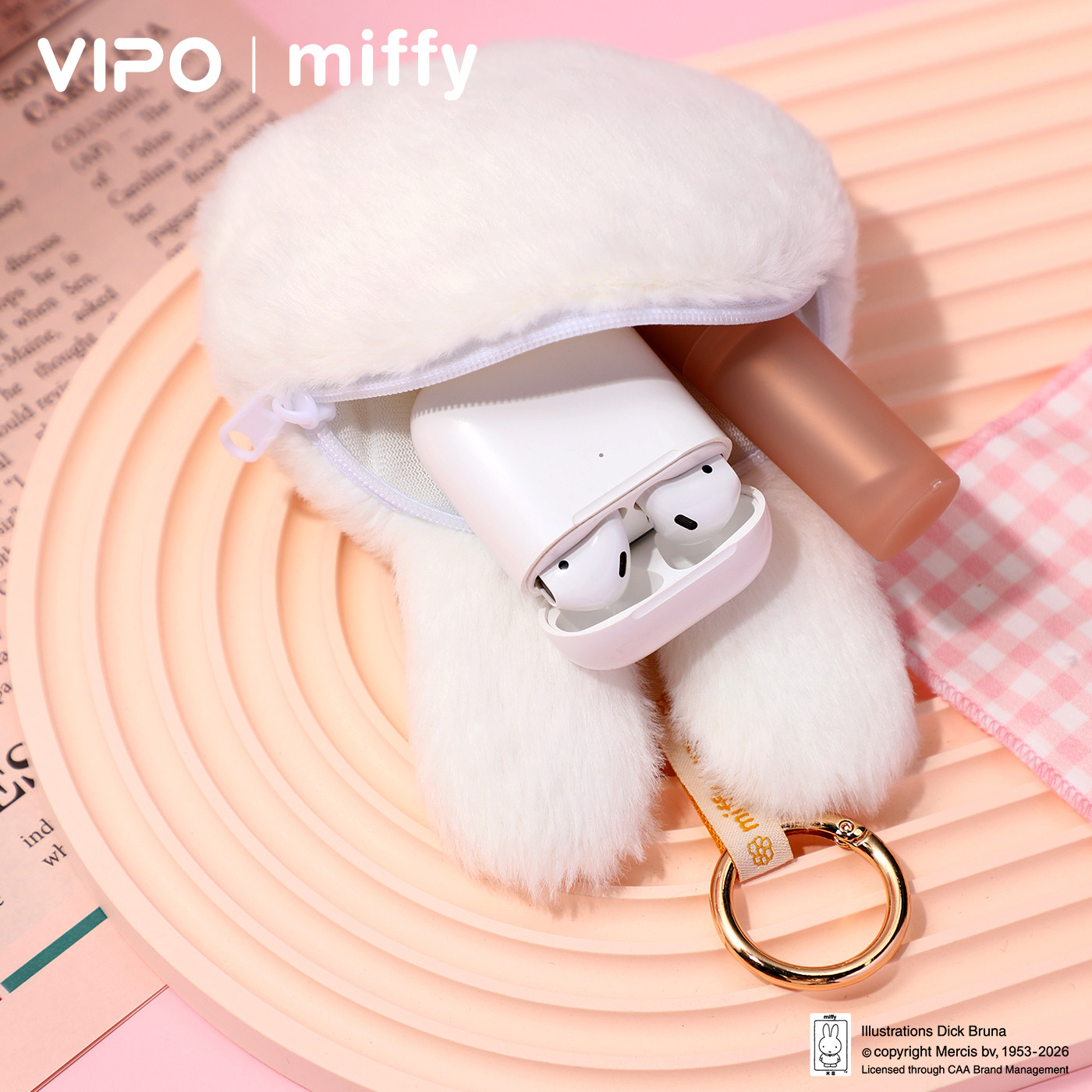Vipo Miffy Bolsa de moedas com - Airtag Holder Case avaliação e preço