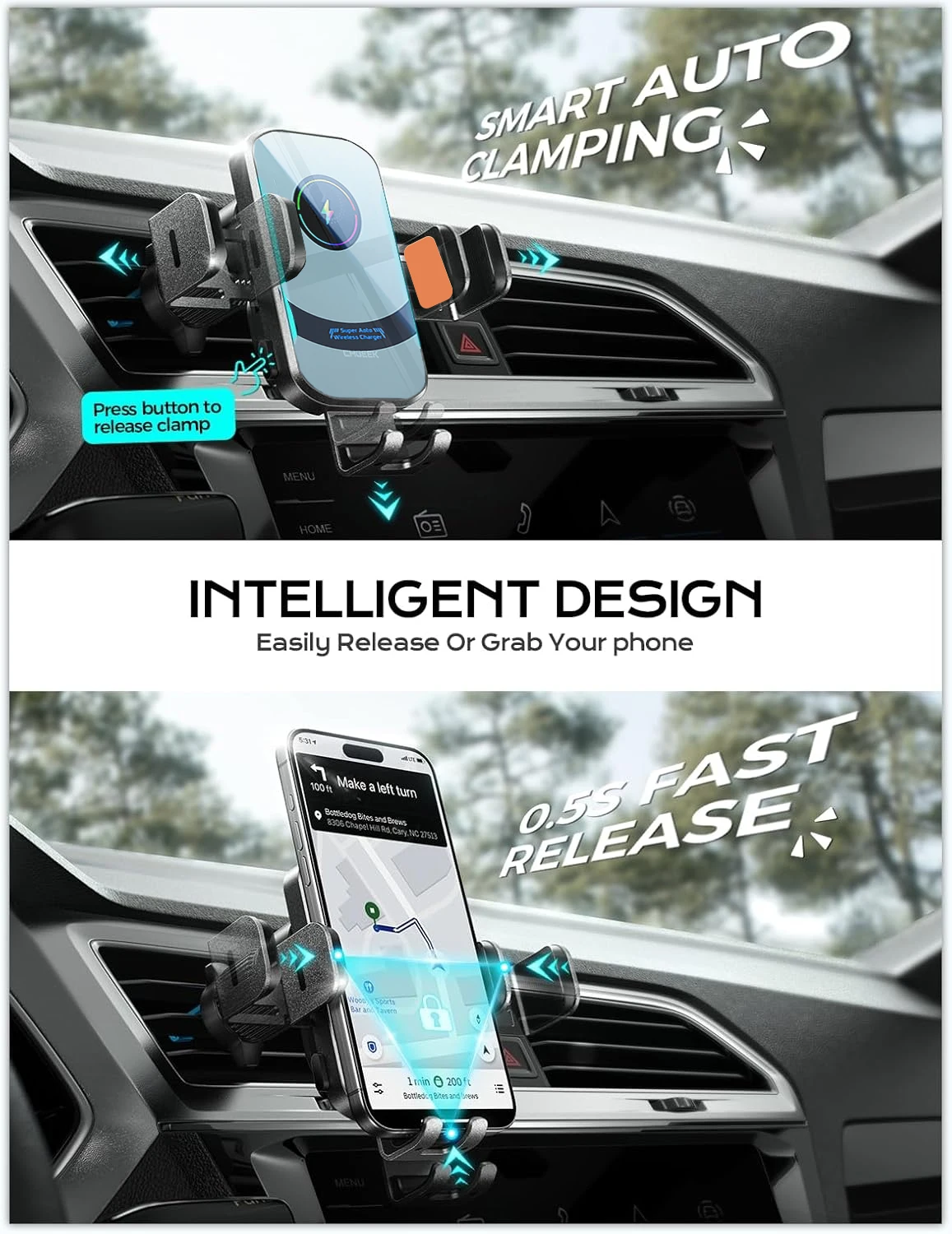 Uyuxio carregador de carro sem - Phone Cooling Fan avaliação e preço