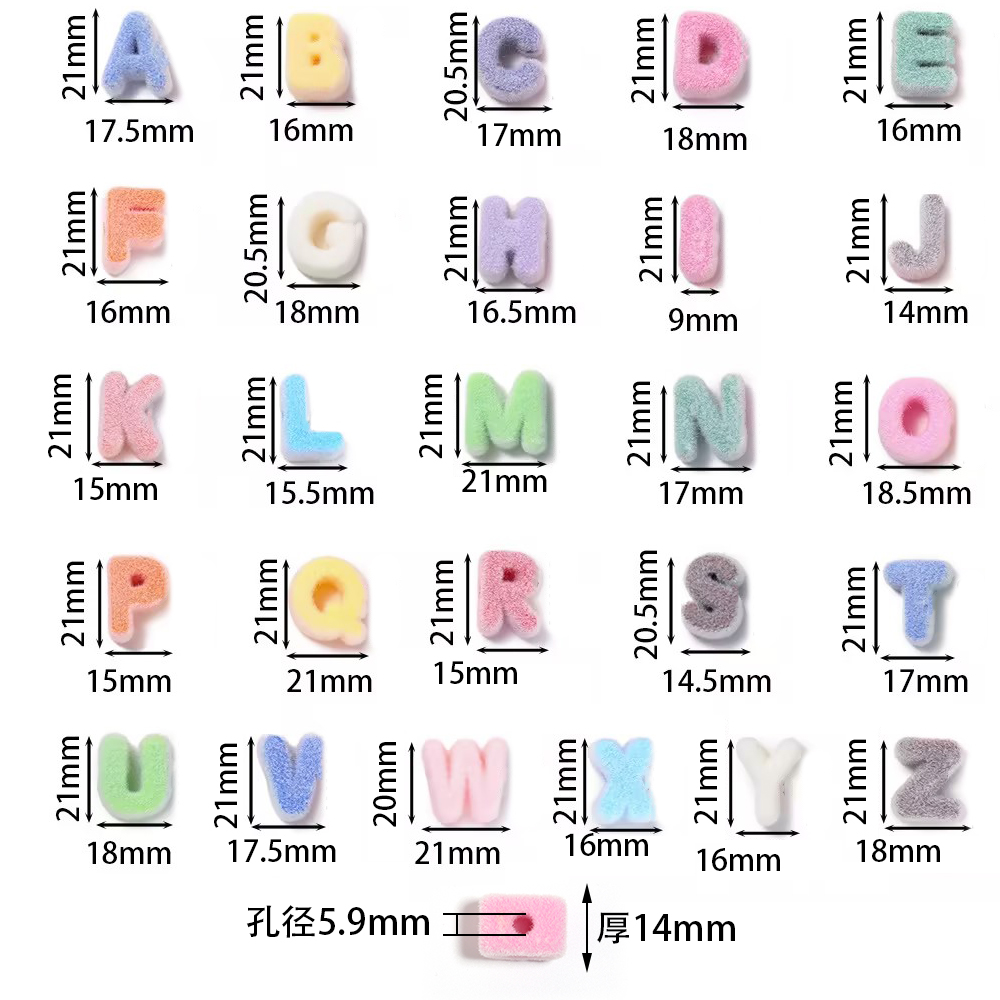6 peças de contas de letras ac - Phone Accessories Beads avaliação e preço
