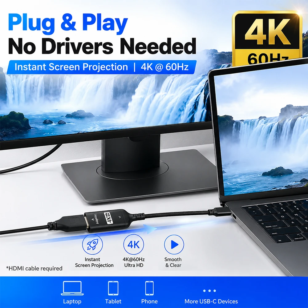 Adaptador USB C para HDMI 4K@6 - Hdmi Phone Adapter avaliação e preço