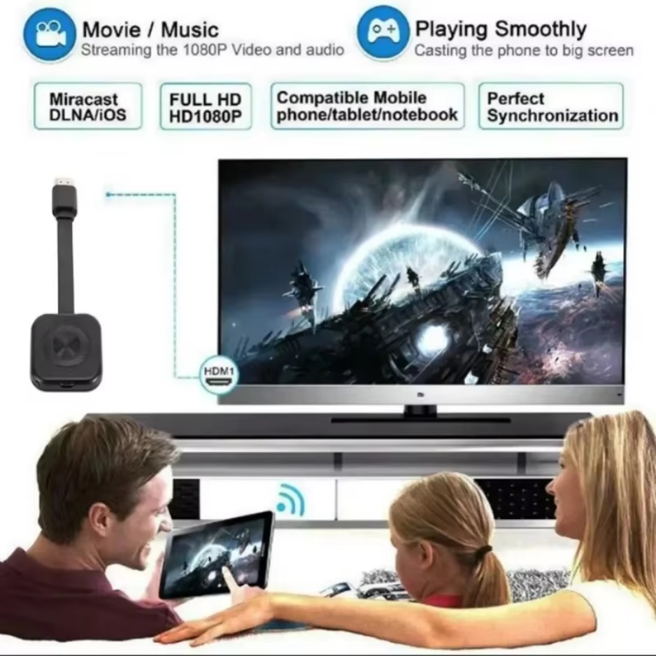 ‌ Receptor WiFi Áudio Vídeo Tr - Hdmi Phone Adapter avaliação e preço