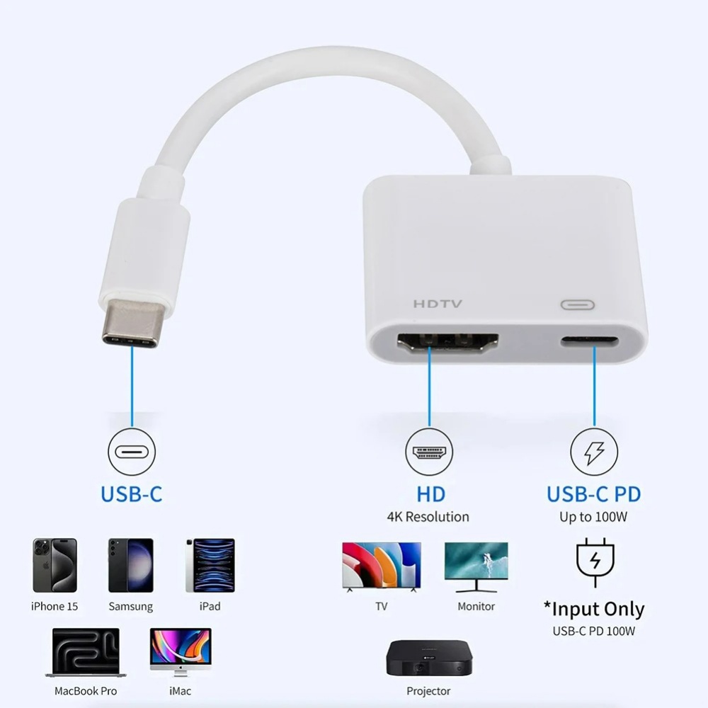 Adaptador conversor USB-C para - Hdmi Phone Adapter avaliação e preço